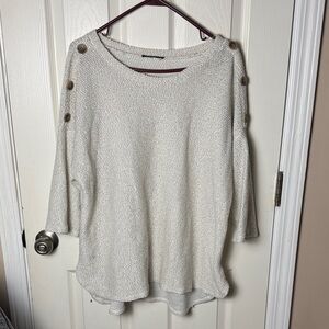 Robert Louis Off-White Knit Sweater  short sleeve size large